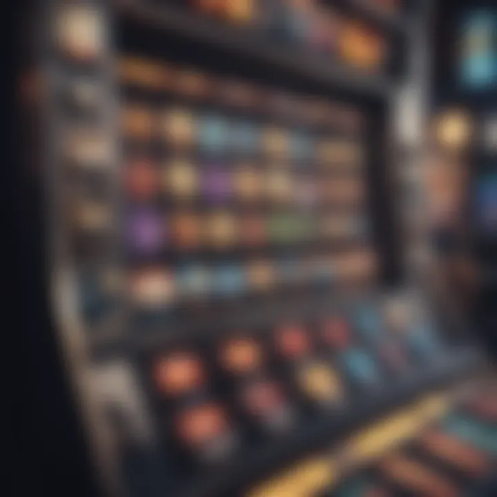 Detailed view of a modern casino machine showcasing its interface and buttons