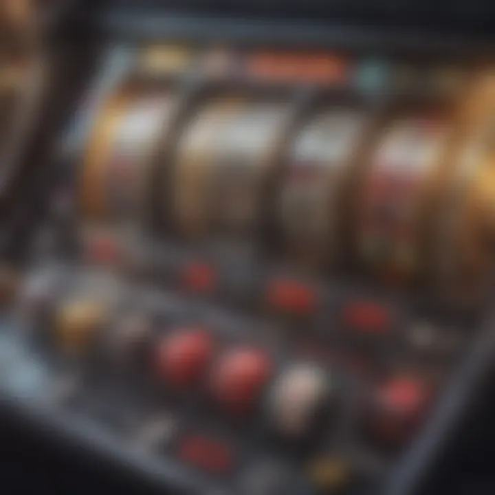 Graphical representation of payout structures and odds for different machines