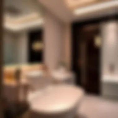 Elegant Bathroom Amenities Elegant bathroom featuring premium amenities in a Palms suite