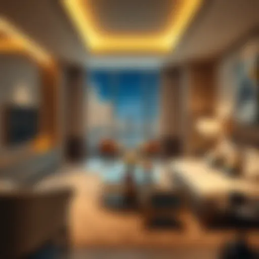 Luxurious suite at The Palms Las Vegas showcasing modern design