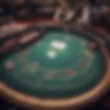 A virtual blackjack table with cards laid out.