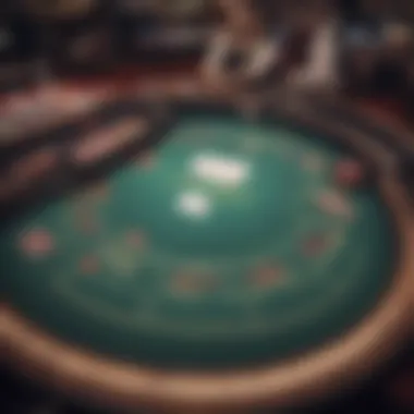 Virtual Blackjack Table Overview A virtual blackjack table with cards laid out.