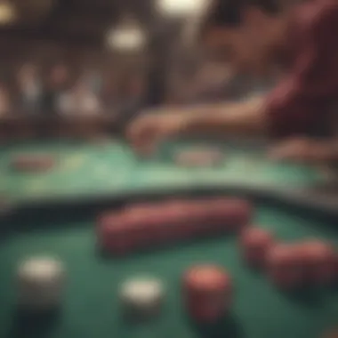 Player Engaging with Electronic Craps A player engaging with an electronic craps machine, showcasing excitement