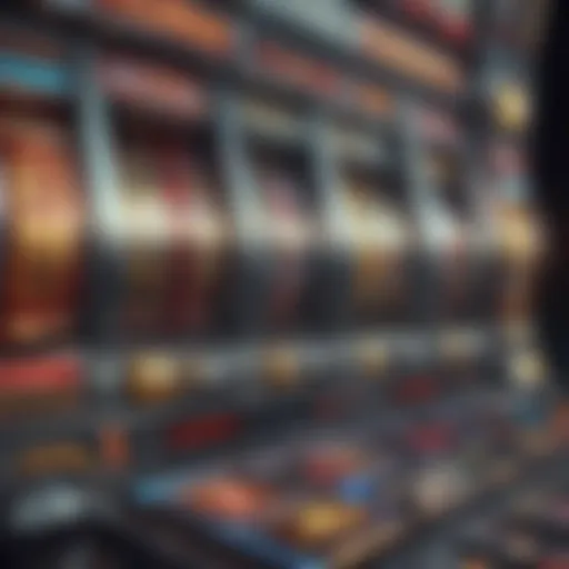 A digital interface showcasing slot machine design and functionality