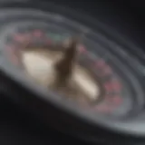 A close-up view of a single zero roulette wheel showcasing its unique layout.