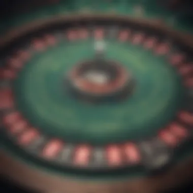 Advanced Chip Counting Technology A sophisticated poker chip counting device displaying numbers in a casino environment.